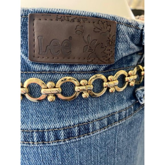 VINTAGE LEE ELASTIC WAIST HI-RISE JEANS SZ 10S - Picture 7 of 12